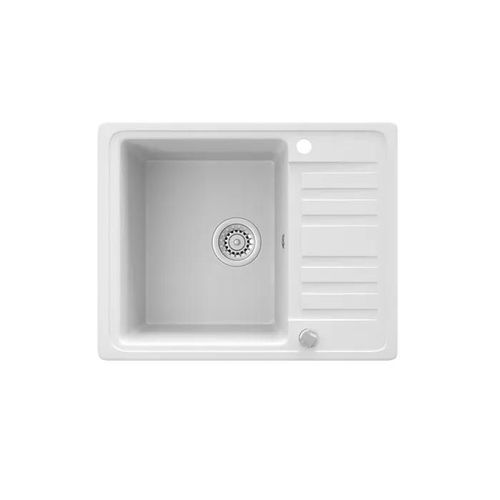 Bergström Évier En Granit 575 X 460 Mm Siphon Inclus Évier De Cuisine À Encastrer Réversible