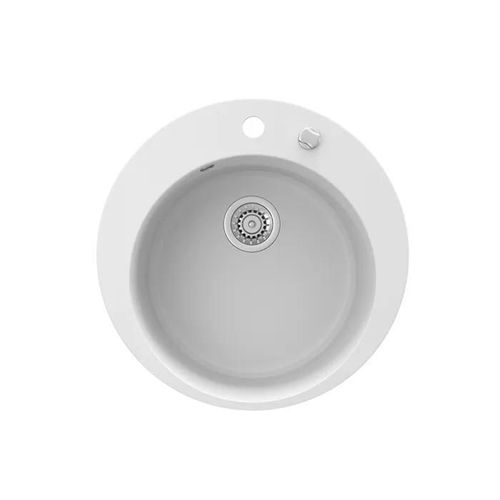 Bergström Évier En Granit Rond Ø 505mm Siphon Inclus Évier De Cuisine À Encastrer