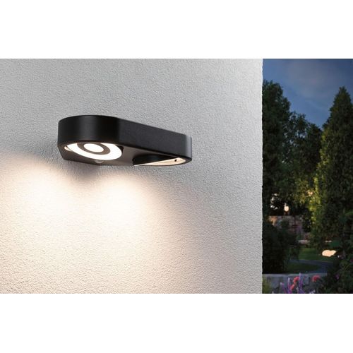 ASFASFq-94866 Applique d'extérieur LED Silma détecteur de mouv. émission Lumineuse Double IP44 280x176mm 3000K 2x5,5 / 2x0,7W 2x600lm 230V Anthracite, 11 W