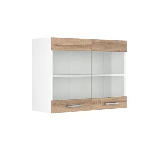 Meuble De Cuisine Haut Vitré R-Line, 80 Cm, Sonoma, Vicco