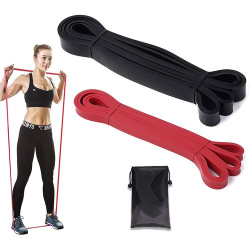 Bande Élastique Fitness 2 Choix, Bande De Résistance Élastique, Bandes Elastiques Musculation Pour Entra?Nement Du Dos/Bras/Hanches/Étirement Des Jambes, Elastique Sport Pour Homme/Femme