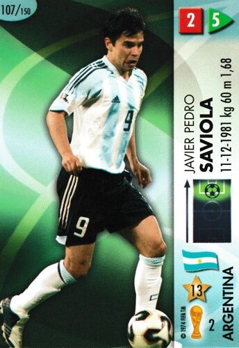 N° 107 - Carte Panini Foot Germany 2006 - Javier Pedro Saviola - Argentina