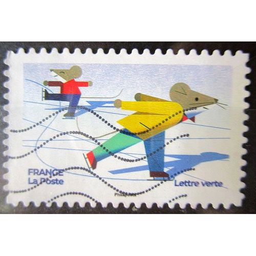 2022. Adh2224: Souris Faisant Du Patin À Glace.