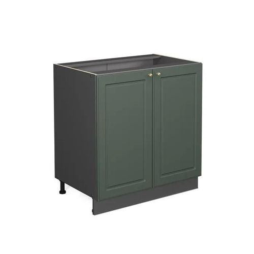 Vicco Meuble Bas Sous-Évier Fame-Line, Vert Or Campagne, 80 Cm Avec Étagère, Pa Marbre