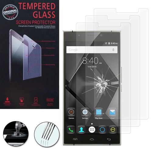 Lot / Pack De 3 Films Verre Trempé Pour Doogee F5 5.5'' 4g Lte Protection D'écran