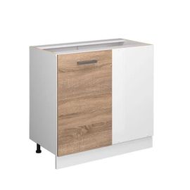 Armoire D'angle Universelle R-Line, 86 Cm Avec Porte, Sans Plan De Travail, Sonoma, Vicco
