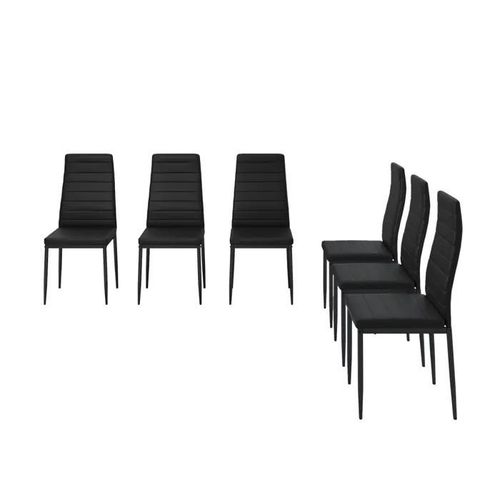 Vicco Chaise De Salle À Manger Grand, Noir, 42.5 X 48 Cm Ensemble De 6 Étagères