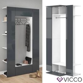 Armoire D?Entrée Vicco Mats Blanche, Vestiaire, Armoire-Penderie, Meuble D?Entrée, Portemanteau