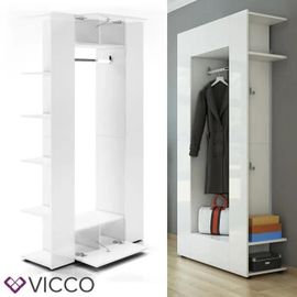 Armoire D?Entrée Vicco Mats Blanche, Vestiaire, Armoire-Penderie, Meuble D?Entrée, Portemanteau