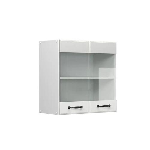 Vicco Meuble De Cuisine Haut Vitré R-Line, Blanc Campagne, 60 Cm