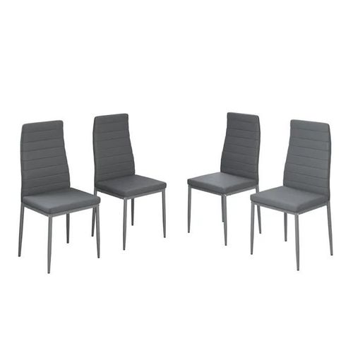 Vicco Chaise De Salle À Manger Grand, Gris, 42.5 X 48 Cm Lot De 4