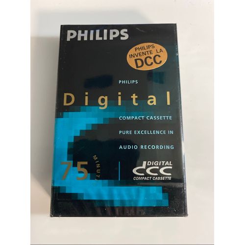 Rare Cassette K7 Audio Vierge Digital Compact Dcc Philips 75 Minutes Neuve