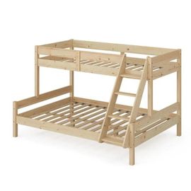 Vitalispa Lit Superposé Everest, Naturel Bois, 140x200 / 90x200 Cm