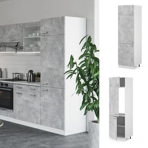 Meuble pour réfrigérateur VICCO R-Line Blanc/Beton 60 cm