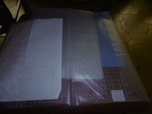 Protège Cahiers 24x32cm P.V.C. Cristal Transparent Motif Losange .Calligraphe 724.20 Lot De 14