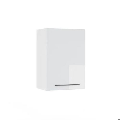 Meuble Haut Angle Vicco Fame-Line Blanc Brillant 57 Cm
