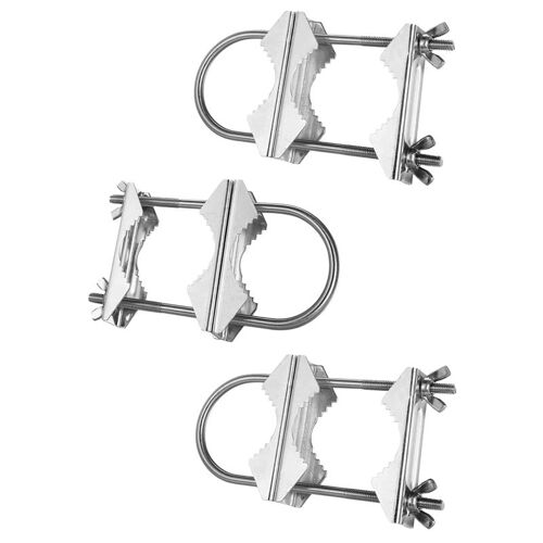 Pince de mât à Double antenne, bloc de mâchoire en V avec boulons en U, Kit de support de montage de mât à mât robuste pour TV,CB(3 jeux)