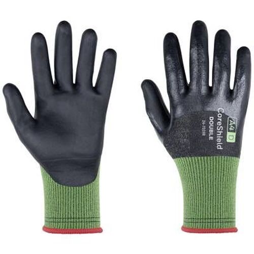 Gants de protection contre les coupures Coreshield Double 24-7D28B Gr.10/XL noir/vert PSA II (Par 12)