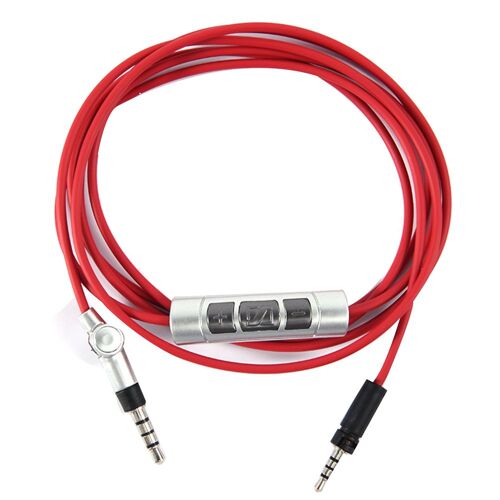 Câble Audio de remplacement pour écouteurs Bluetooth, avec télécommande micro rouge