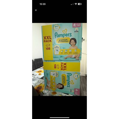 Pampers Premier Taille 4(9-14) Kg 2 Cartons Pampers  Premier 216 Pièces  Couches 60€ Et D'Autres Tailles Sont Disponibles.