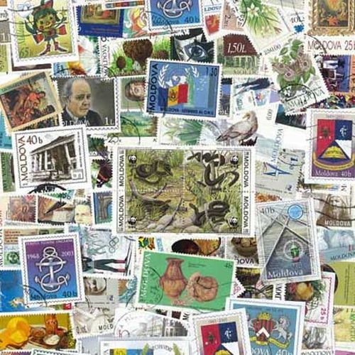 Collection De Timbres Moldavie Oblitérés : Qté - 150 Timbres Différents