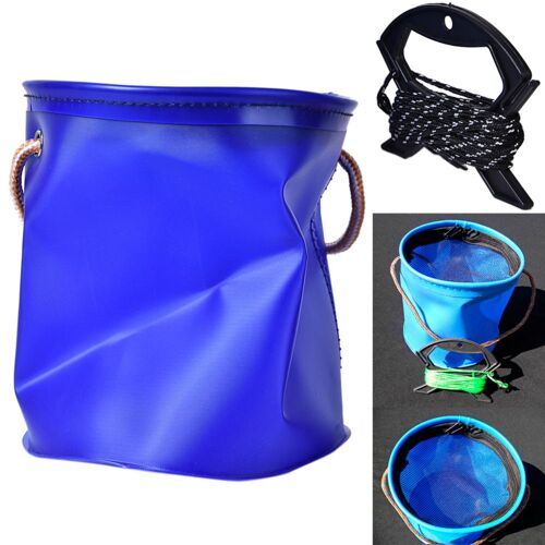 Seau De Pêche Portable, Camping, Randonnée, Vente En Gros, Matériel De Pêche En Plein Air, Sac En Toile Pliable, 1 Pièce