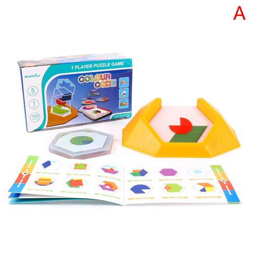 Jeu De Puzzle De Code De Couleur Pour Enfants, Jouets De Développement Des Compétences De Raisonnement Logique, Planche De Puzzle Tangram, 100