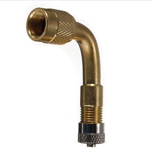 1 Pièces Vélo Voiture Moto Pneu Laiton Valve 90 Degrés Extension Tube Métal Valve Rallonge Tige Gonflable Buse Rallonge Tube