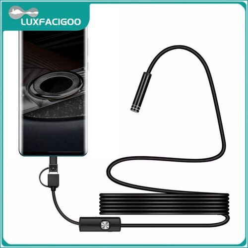 Mini Endoscope USB 3 en 1, Câble Flexible, Haute exposée, Endoscope Étanche, Détecteur, Caméra d'Inspection, Micro-Caméras Noires