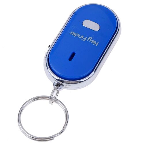 Localisateur De Porte-Clés Anti-Perte, 1 Pièce, Bleu, Sifflet, Bip Sonore, Alarme, Lumière Led