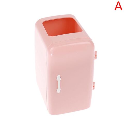 Porte-Stylo Réfrigérateur, Boîte De Rangement Pour Stylos Crayons De Maquillage De Bureau, Papeterie Scolaire Créative 7.5cm X 9.7cm X 13.8cm