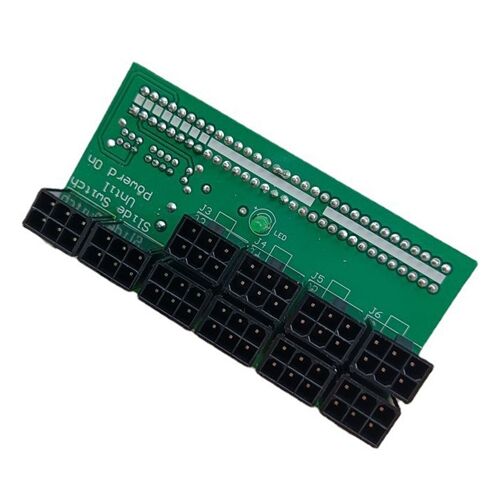 Carte De Dérivation 1600w Pour Ethereum Eth Zec, Adaptateur D'alimentation Pour Serveur, Gpu Psu 10x6pin Hub Pour Btc Mining