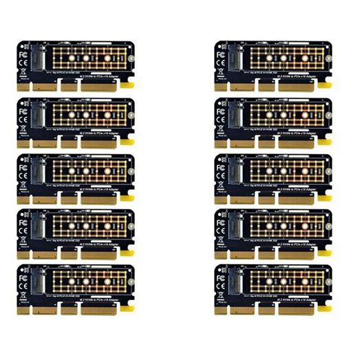 10 adaptateurs SATA vers M2 M.2 NGFF NVME SSD X1 X4 X16 pour le minage de Chia, pleine vitesse