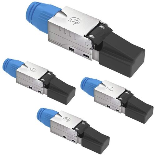 Connecteur Rj45 Sans Outil Pour Câble D'Installation Cat8 Cat7a Cat7 Cat6a, Connecteur Réseau Prêt À L'Emploi, 40 Gbps, 4 Pièces