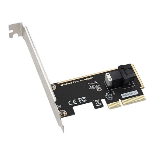 Carte Pcie Vers U.2 Sff-8643 Gen 3 /4 Voies Pour Ssd Nvme 2.5 Pouces Avec Câble Mini-Sas (Sff-8643) Vers U.2 (Sff-8639)