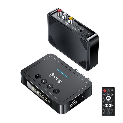 Adaptateur Dongle Audio Sans Fil Oled Bluetooth 5.0 Nfc, Émetteur Récepteur Rca, Prise Aux 3.5mm, Usb, Musique, Pour Voiture, Pc, Haut-Parleurs De Télévision