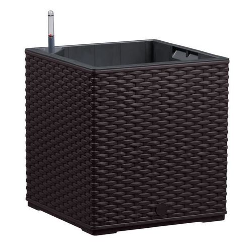 Poetic - Bac Casa Mesh Carre 30 Moka - L 29.9 X L 29.9 X H 31.3 Cm 12l - Avec Reserve D'eau
