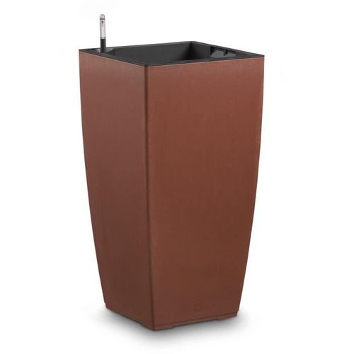 Poetic - Bac Casa Authentic Carre Haut 3058 Corten - L 29.9 X L 29.9 X H 57.4 Cm 12l - Avec Reserve D'eau