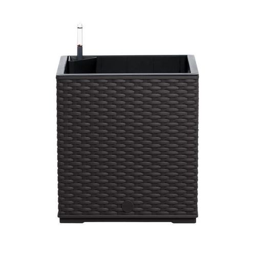 Poetic - Bac Casa Mesh Carre 30 Granite - L 29.9 X L 29.9 X H 31.3 Cm 12l - Avec Reserve D'eau