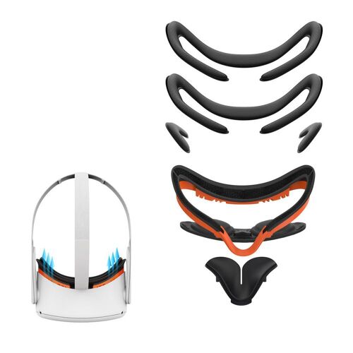 Cache-Lentille De Remplacement, Coussin Facial En Pu, Pour Support Oculus Quest 2 Vr, Accessoires 7 En 1