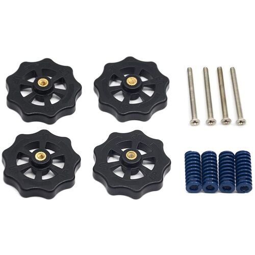 Écrou De Nivellement Rotatif Manuel Amélioré, Diamètre 40mm + 4 Ressorts De Moule De Compression De Lit Chaud + 4 Vis M3x35