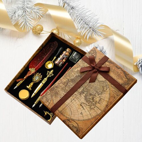 Ensemble De Plumes De Calligraphie Pour Étudiants Et Débutants, Tampon À Tremper, Fournitures De Papeterie, Cadeau