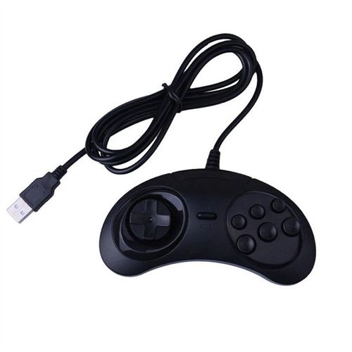 Manette De Jeu Classique Usb, 6 Boutons, Support De Joystick, Contrôleur D'ordinateur Pour Pc Et Mac