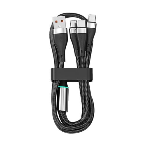 Câble Micro Usb Type-C 100w 3 En 1 Pour Smartphone, Charge Rapide, Multiport Universel, 2m