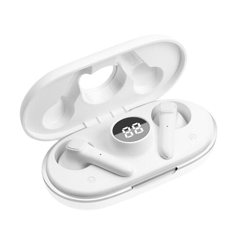 Casque Bluetooth sans fil TWS, tactile, léger, affichage LED, réduction du bruit, étanche, pour ordinateur portable, cyclisme, voyage