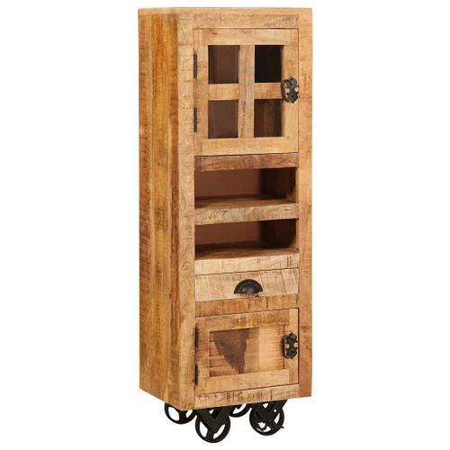 Vidaxl Haut Armoire Marron 40 X 30 X 120,5 Cm Bois De Manguier Massif