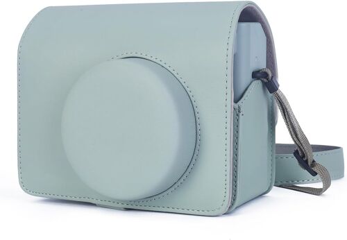 Housse de Protection Compatible avec l'appareil Photo instantané Fujifilm Instax Wide 400,Housse de Sac en Cuir PU Souple avec Sangle Amovible/réglable(Vert)(Q1197)
