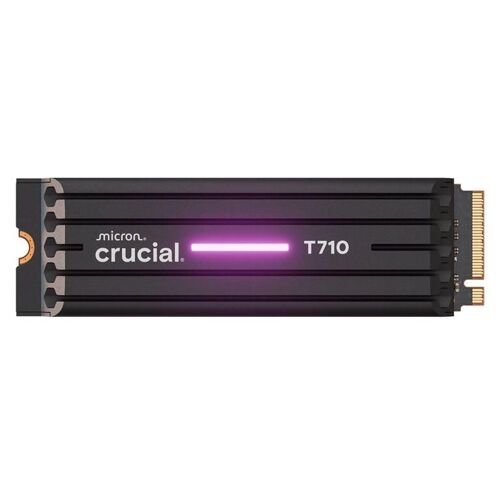 Crucial T710 - SSD - chiffré - 1 To - interne - M.2 2280 - PCI Express 5.0 (NVMe) - TCG Opal Encryption 2.01 - dissipateur de chaleur intégré