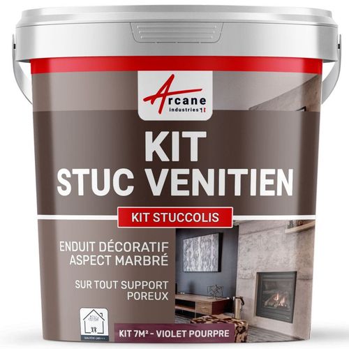 Kit stuc venitien enduit stucco spatulable décoratif KIT STUCCOLIS Violet pourpre kit jusqu'à 7m²