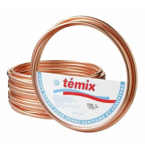 Tube cuivre recuit 15x14 - couronne de 5 mètres KME